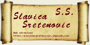 Slavica Sretenović vizit kartica